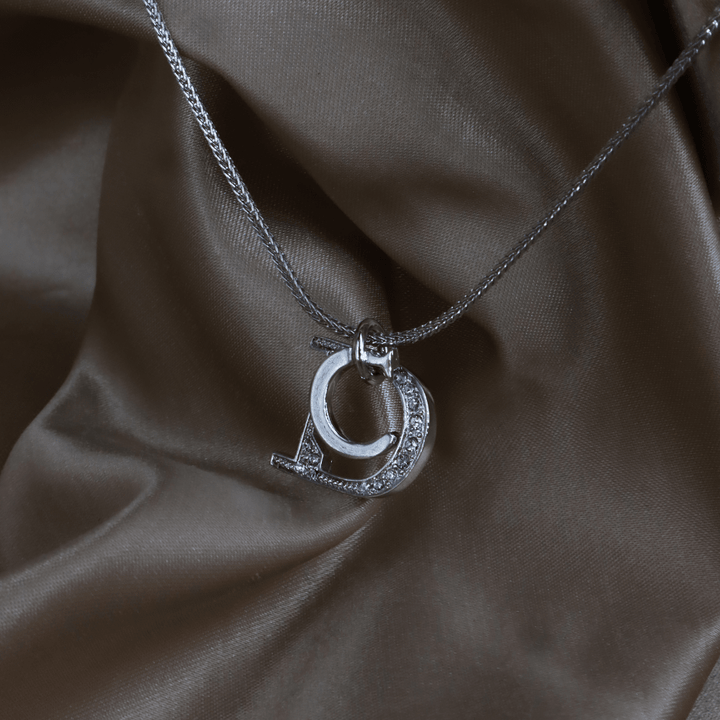 CHRISTIAN DIOR 水鑽 CD Logo 項鏈 ｜ Vintasy項鏈 ｜ dior ｜ 項鏈