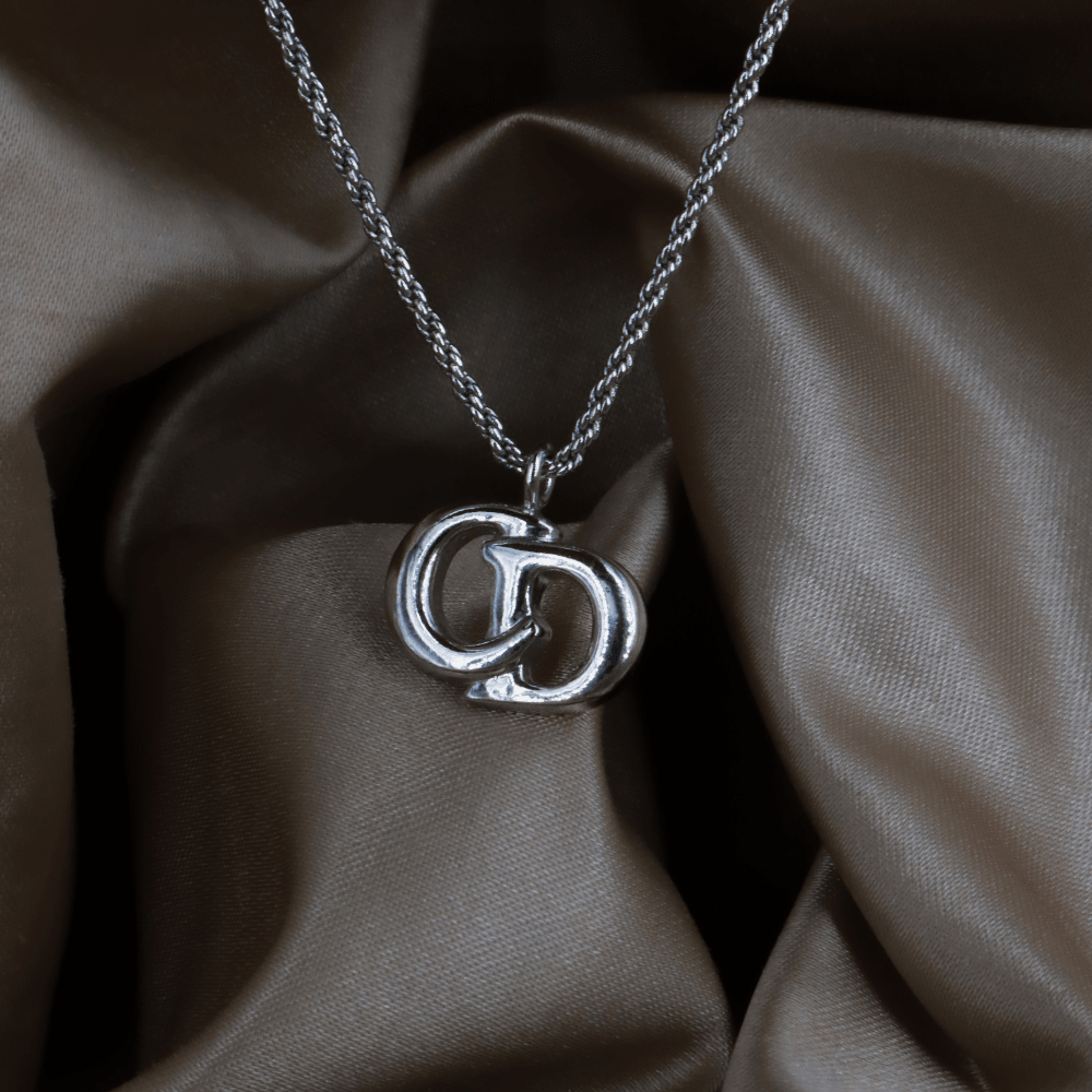 CHRISTIAN DIOR CD Logo 項鏈（銀色）｜極罕銀色未使用！ - Vintasy項鏈