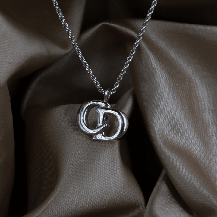 CHRISTIAN DIOR CD Logo 項鏈（銀色）｜極罕銀色未使用！ - Vintasy項鏈