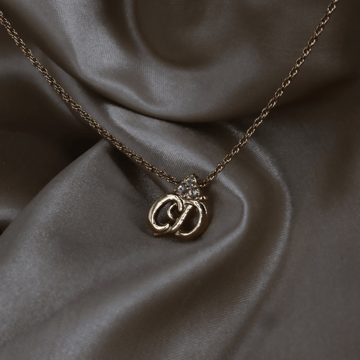 CHRISTIAN DIOR CD Logo 水晶項鏈 - Vintasy項鏈