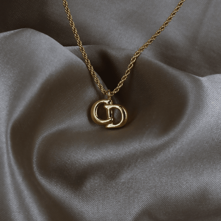 CHRISTIAN DIOR CD Logo 吊墜項鏈 - Vintasy