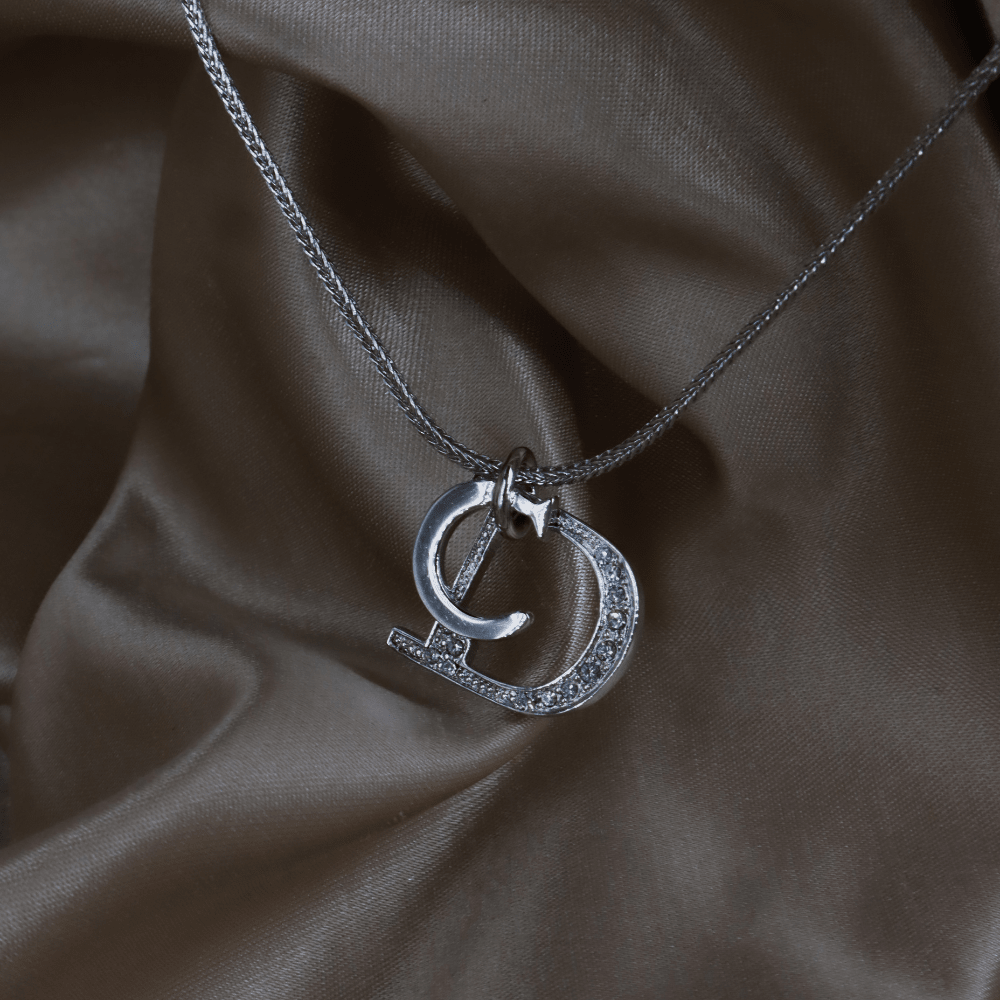 CHRISTIAN DIOR 水鑽 CD Logo 項鏈 ｜ Vintasy項鏈 ｜ dior ｜ 項鏈