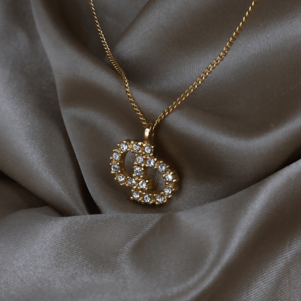 CHRISTIAN DIOR CD Logo 閃石項鏈 - Vintasy項鏈