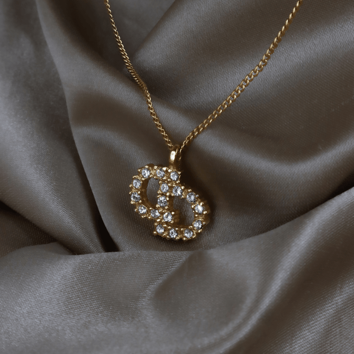 CHRISTIAN DIOR CD Logo 閃石項鏈 - Vintasy項鏈