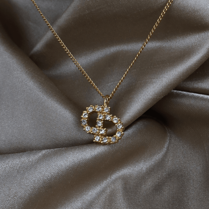 CHRISTIAN DIOR CD Logo 閃石項鏈 - Vintasy項鏈