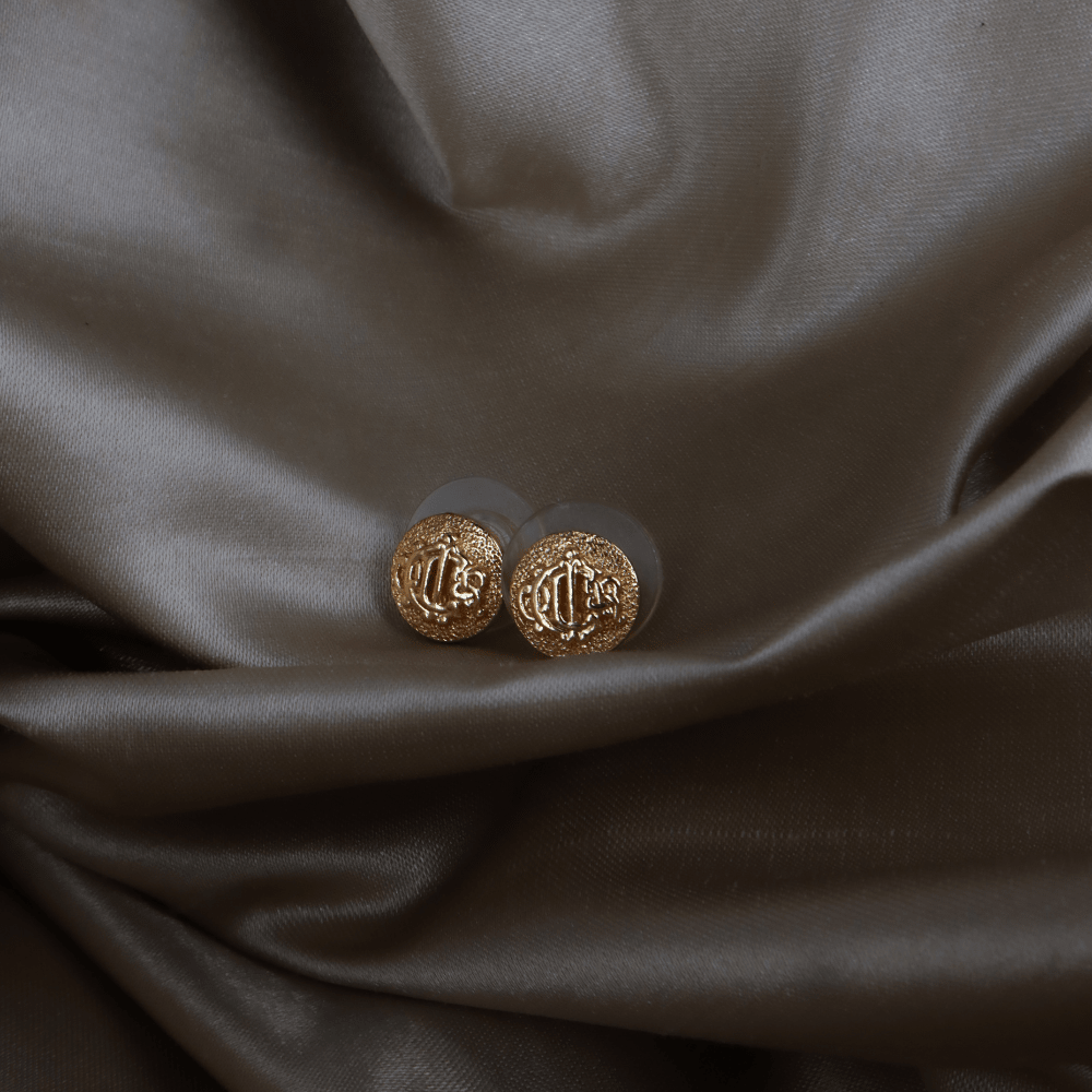 CHRISTIAN DIOR CD Monogram 圓章耳環（金色）｜1980年代 ｜｜VINTASY 中古美品 ｜ 香港最大型中古首飾收藏店｜ dior ｜ 耳環