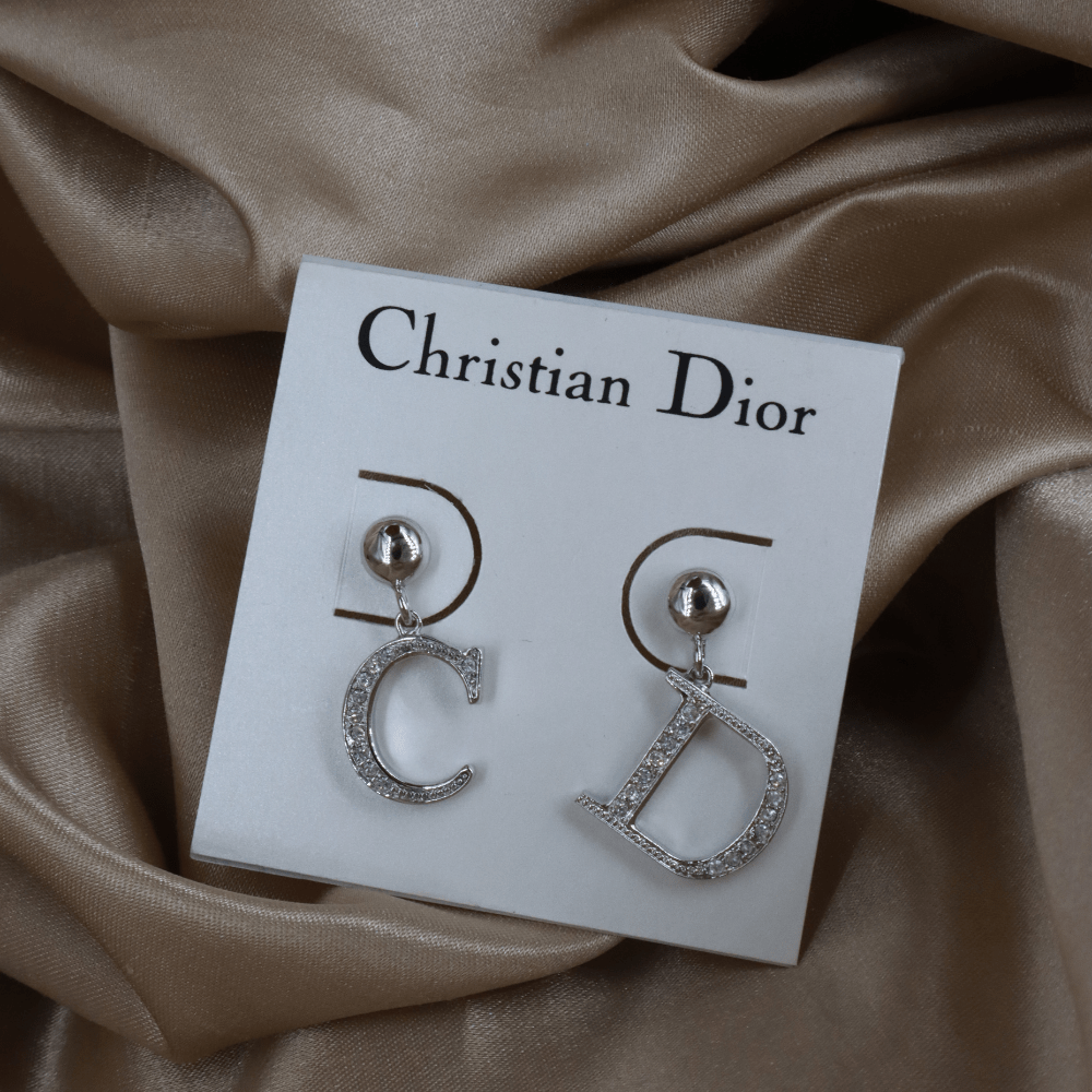 CHRISTIAN DIOR CD閃石耳環 ｜未使用美品 連原裝卡 - Vintasy