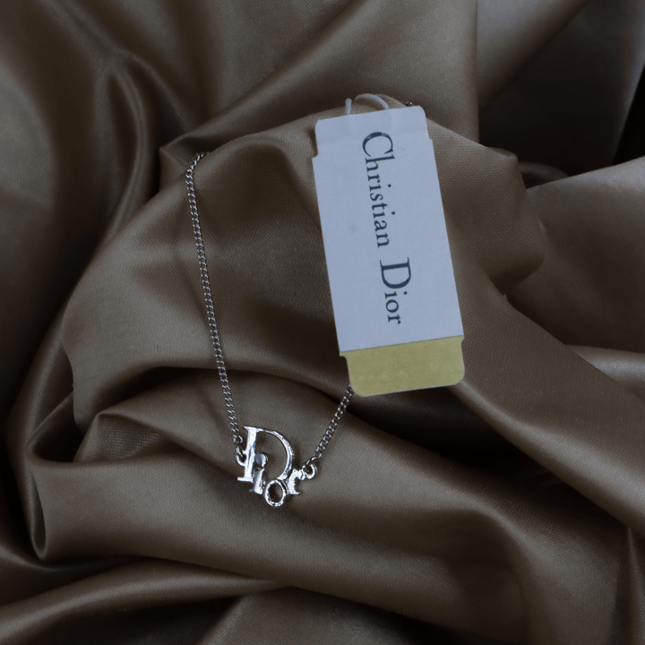 Christian Dior CD 銀色鏈帶標誌手鏈 - Vintasy手鏈