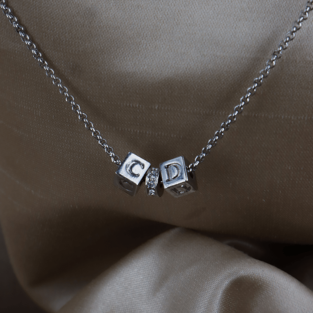 CHRISTIAN DIOR CD 骰子閃石項鏈 - Vintasy