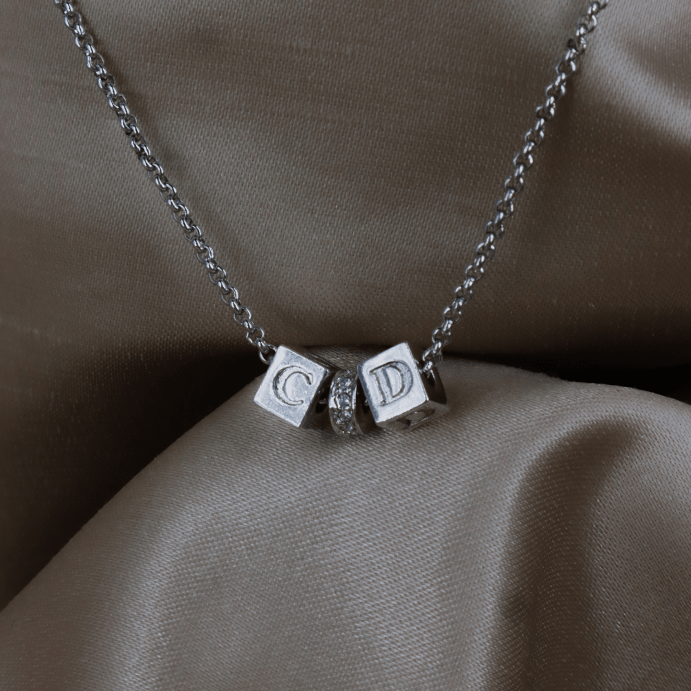 CHRISTIAN DIOR CD 骰子閃石項鏈 - Vintasy
