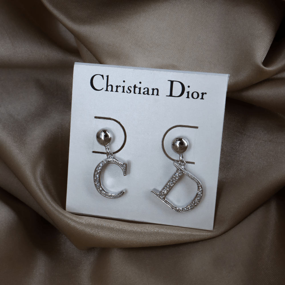 CHRISTIAN DIOR CD閃石耳環 ｜未使用美品 連原裝卡 - Vintasy