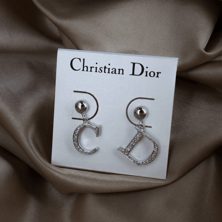CHRISTIAN DIOR CD閃石耳環 ｜未使用美品 連原裝卡 - Vintasy