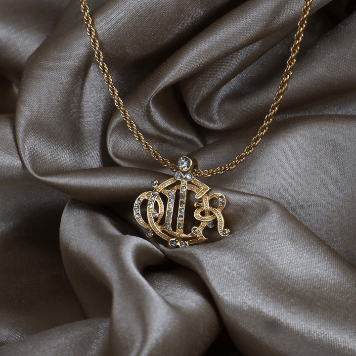 CHRISTIAN DIOR 華麗巴洛克水晶CD馬車吊墜項鏈｜未使用美品 - Vintasy項鏈