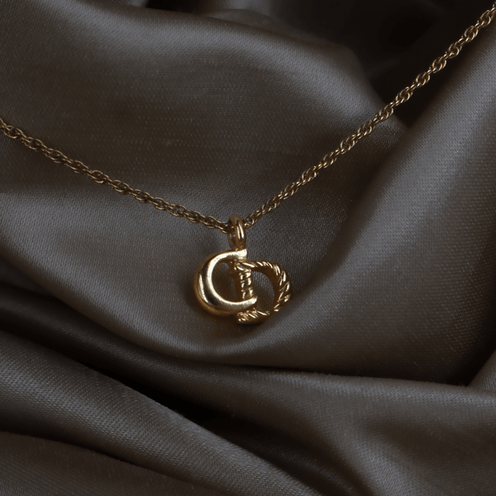 CHRISTIAN DIOR CD麻花吊墜項鏈 - Vintasy