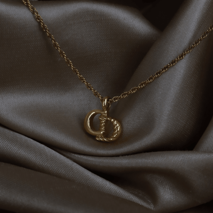 CHRISTIAN DIOR CD麻花吊墜項鏈 - Vintasy