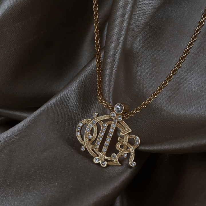 CHRISTIAN DIOR 華麗巴洛克水晶CD馬車吊墜項鏈｜未使用美品 - Vintasy項鏈