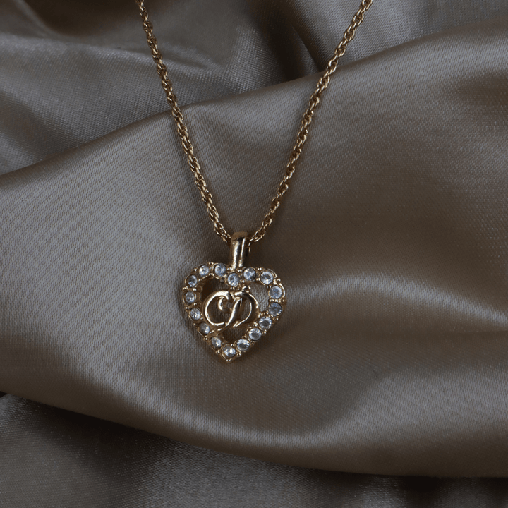 CHRISTIAN DIOR CD閃石吊墜項鏈 - Vintasy