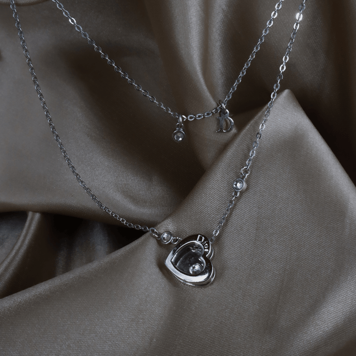 CHRISTIAN DIOR Floating Heart 鏤空水晶心型鎖骨項鏈 ｜ 2000年代 - Vintasy