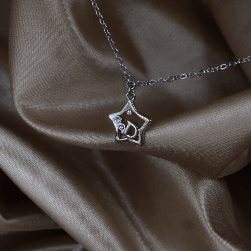 CHRISTIAN DIOR星形 Logo 水晶項鏈 ｜ 2000年經典 ｜未使用級美品 - Vintasy項鏈