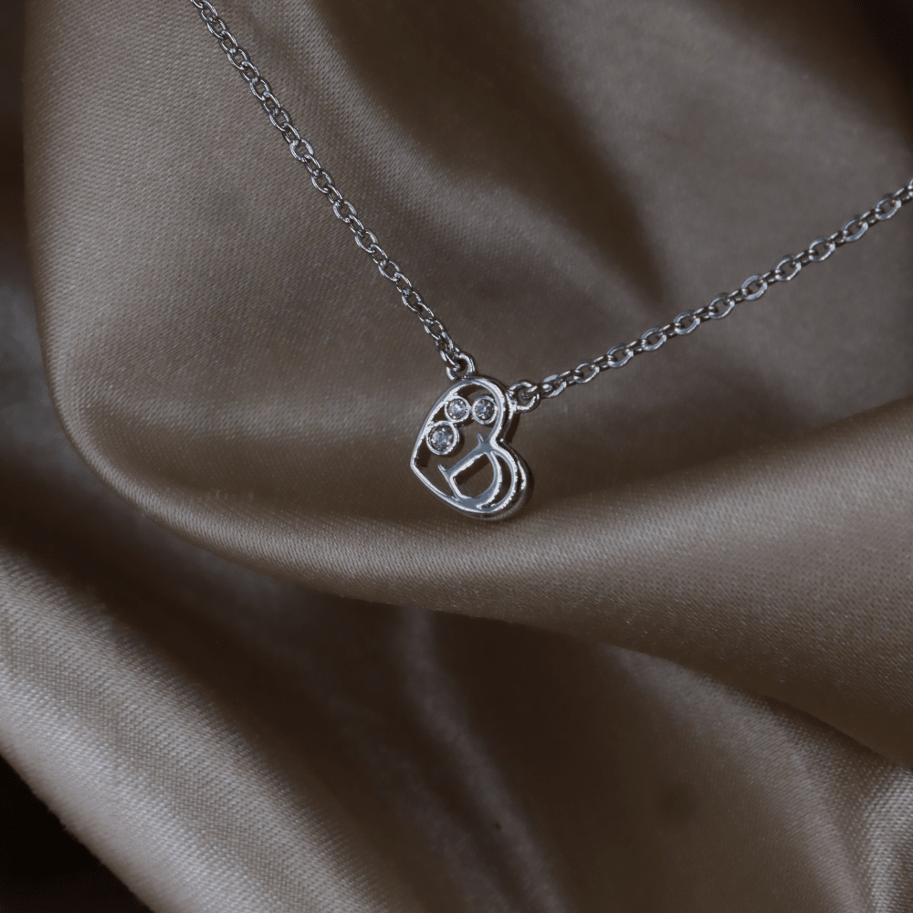 CHRISTIAN DIOR 心形水晶 Logo 項鏈 ｜ 2000年經典 - Vintasy項鏈