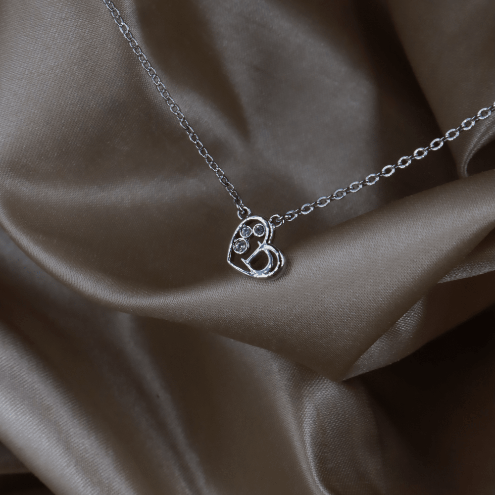 CHRISTIAN DIOR 心形水晶 Logo 項鏈 ｜ 2000年經典 - Vintasy項鏈