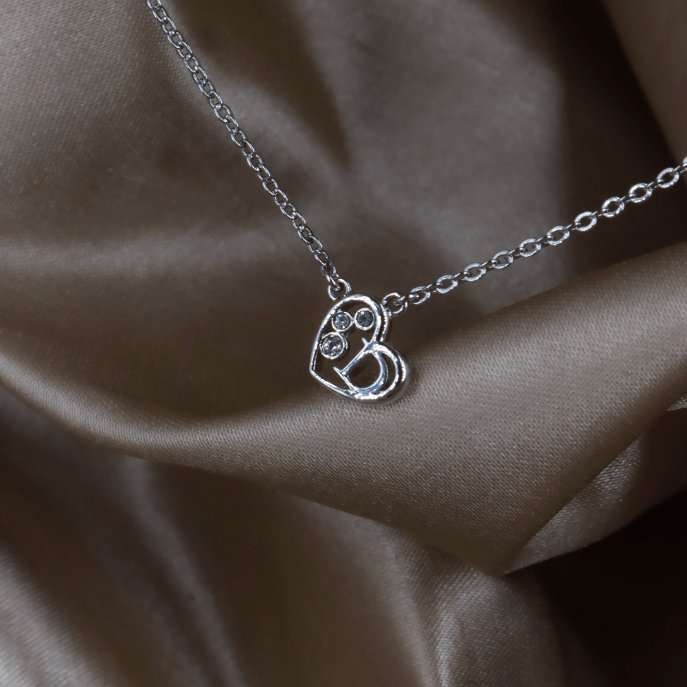 CHRISTIAN DIOR 心形水晶 Logo 項鏈 ｜ 2000年經典 - Vintasy項鏈