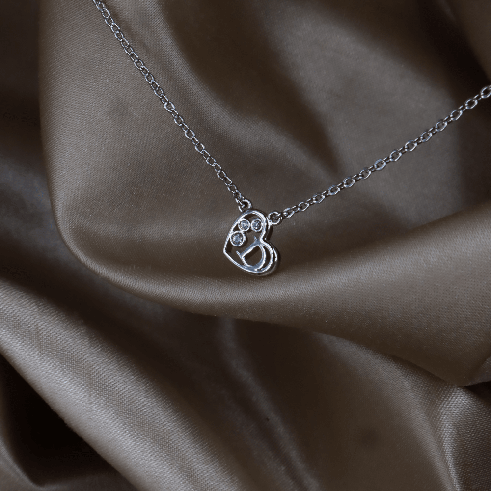 CHRISTIAN DIOR 心形水晶 Logo 項鏈 ｜ 2000年經典 - Vintasy項鏈