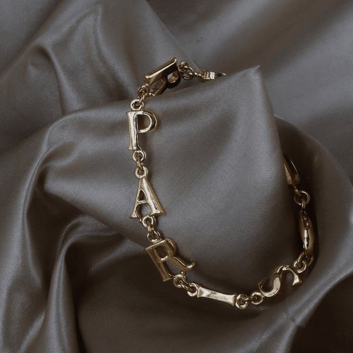 Christian Dior Logo字母手鏈（金色復古款）| 附原盒 未使用 - Vintasy手鏈