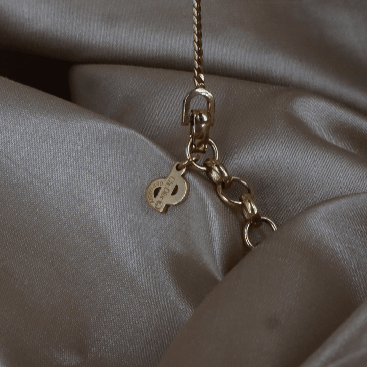 CHRISTIAN DIOR 金色水鑽淚滴項鏈（Teardrop Crystal Necklace款）｜1990年代經典 ｜未使用品 - Vintasy項鏈