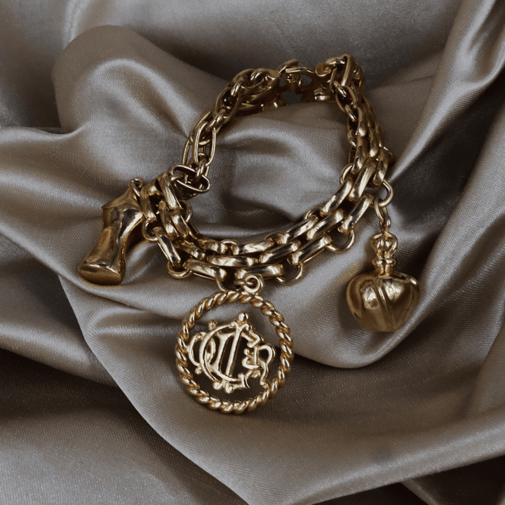 CHRISTIAN DIOR Vintage Charm 手鏈｜1990年代標誌吊墜 - Vintasy