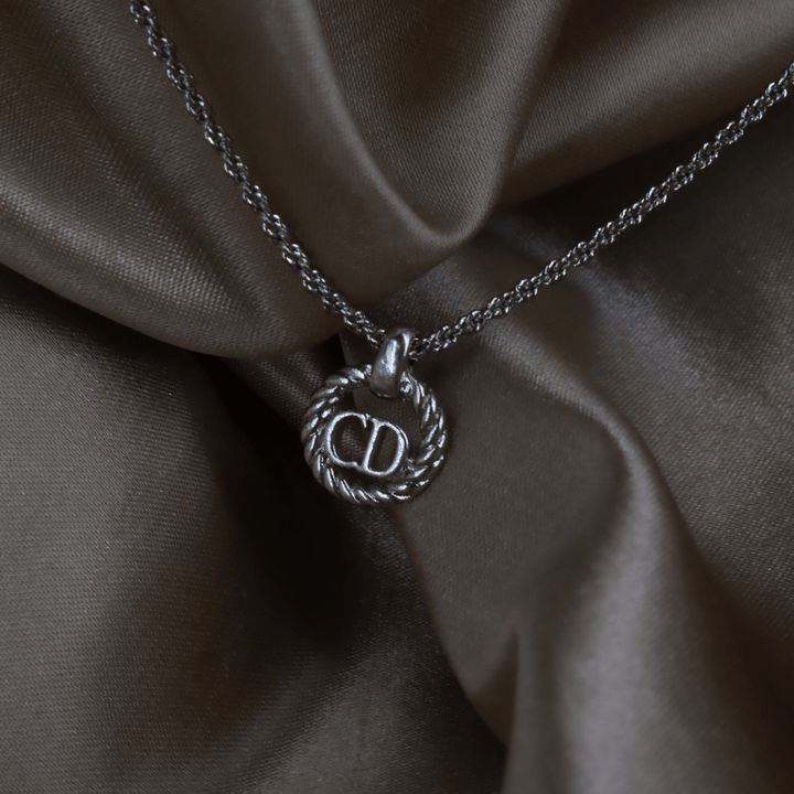 CHRISTIAN DIOR 銀麻花經典項鏈｜經典之作 - Vintasy項鏈