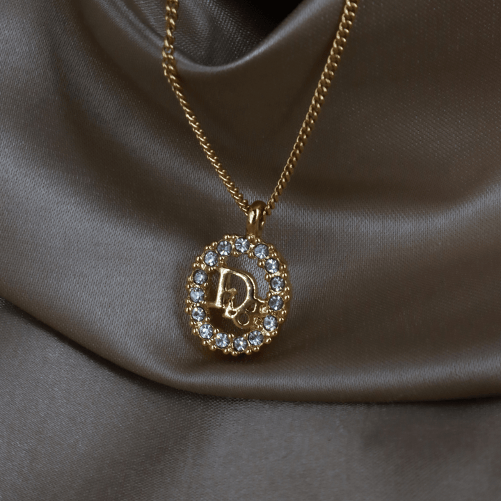 CHRISTIAN DIOR 圓型閃石項鏈 | 經典款式 - Vintasy項鏈