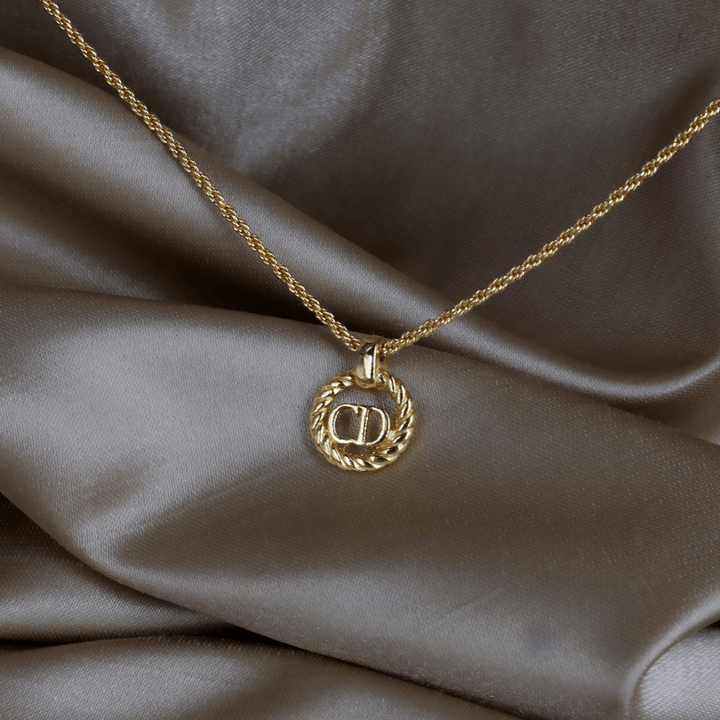 CHRISTIAN DIOR 麻花吊墜項鏈｜經典之作 - Vintasy項鏈