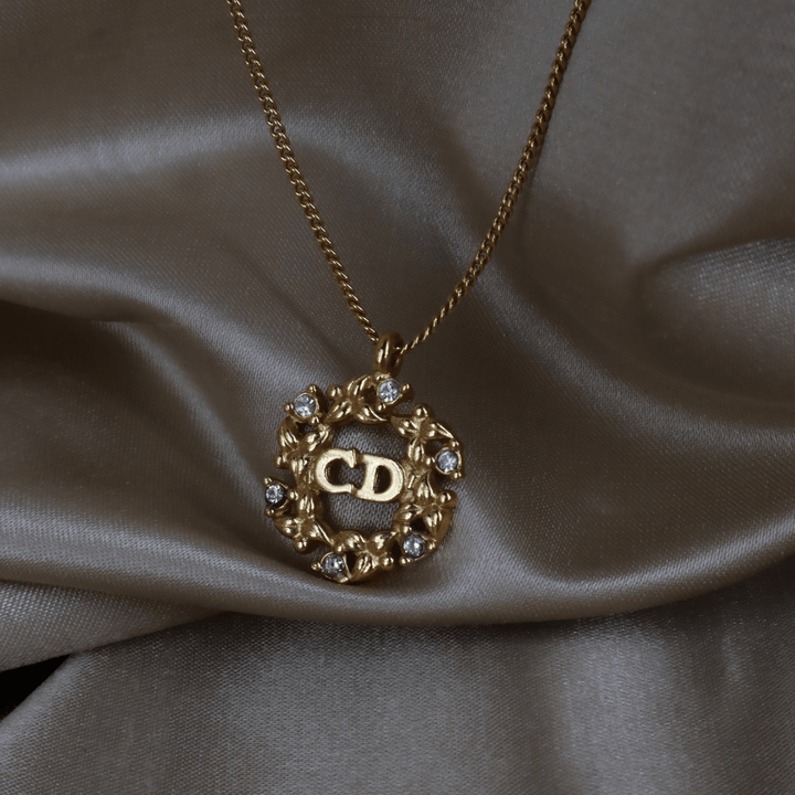CHRISTIAN DIOR 花圈閃石項鏈｜極罕收藏級 - Vintasy項鏈