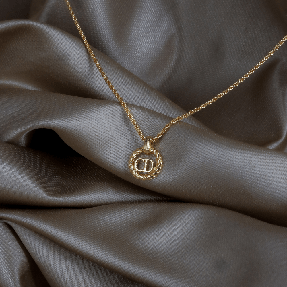 CHRISTIAN DIOR 麻花吊墜項鏈｜經典之作 - Vintasy項鏈