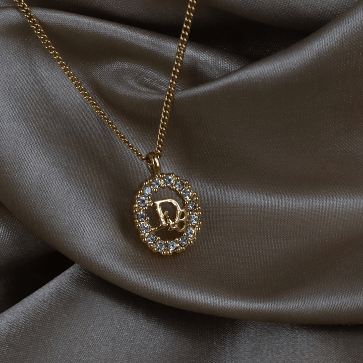 CHRISTIAN DIOR 圓型閃石項鏈 | 經典款式 - Vintasy項鏈