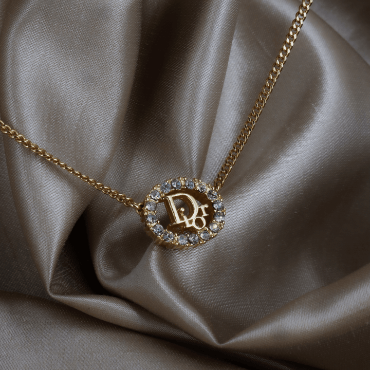 CHRISTIAN DIOR 圓型閃石項鏈| 經典款式 - Vintasy項鏈