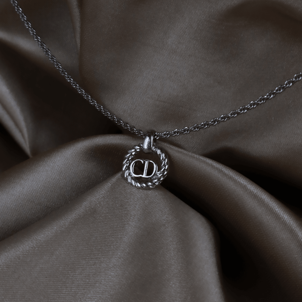 CHRISTIAN DIOR 銀麻花經典項鏈｜經典之作 - Vintasy項鏈