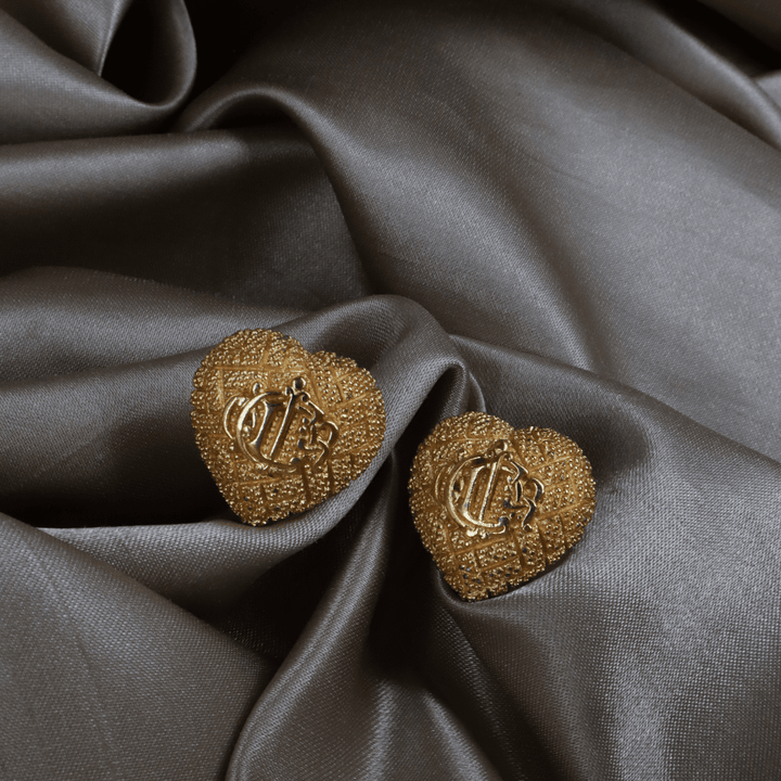 CHRISTIAN DIOR 心型馬車耳夾 - Vintasy