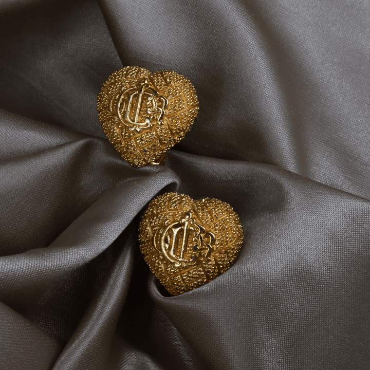 CHRISTIAN DIOR 心型馬車耳夾 - Vintasy