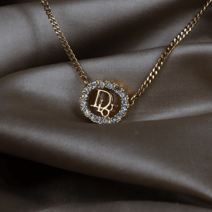 CHRISTIAN DIOR 圓型閃石項鏈| 經典款式 - Vintasy項鏈