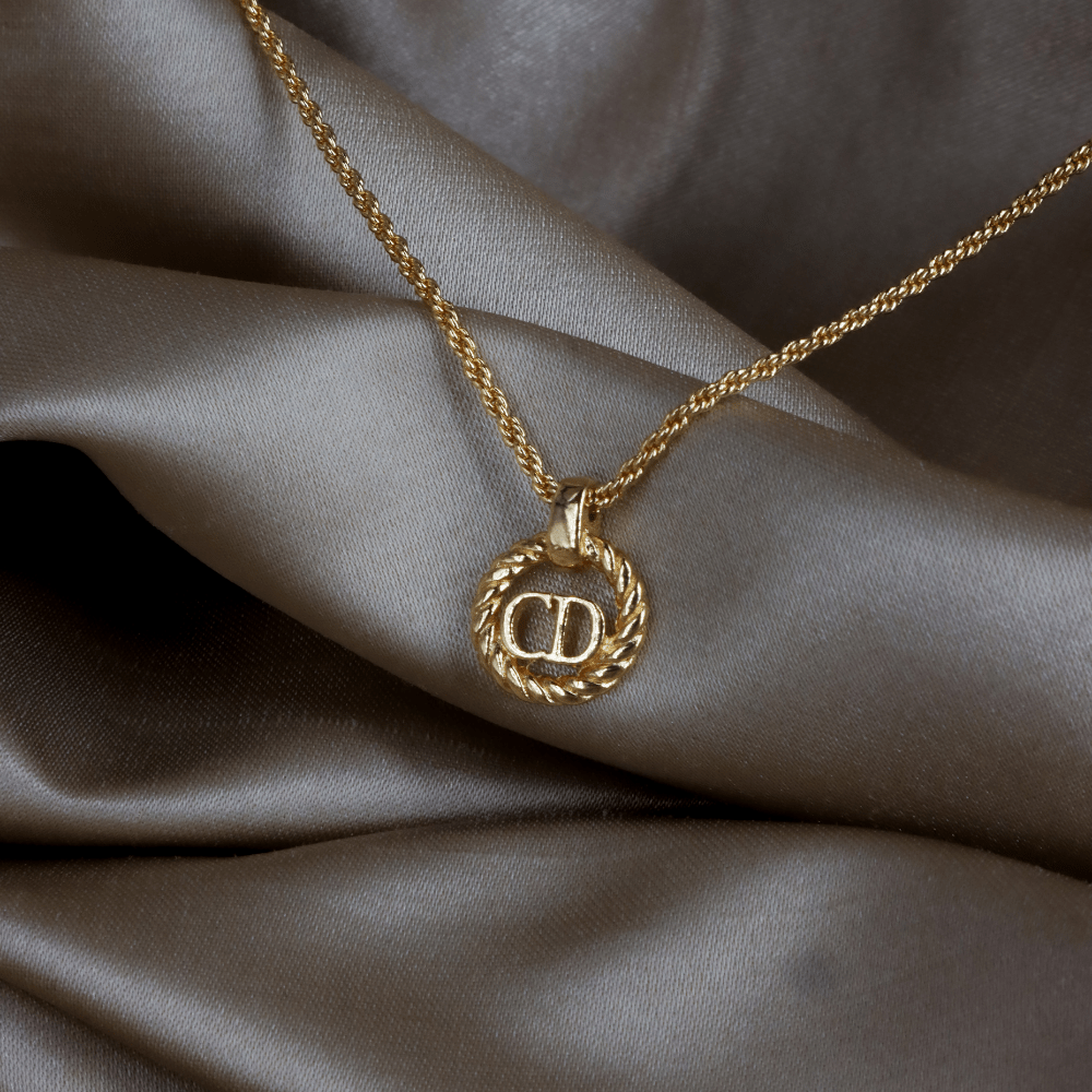 CHRISTIAN DIOR 麻花吊墜項鏈｜經典之作 - Vintasy項鏈