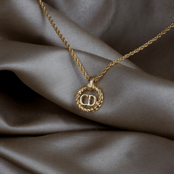 CHRISTIAN DIOR 麻花吊墜項鏈｜經典之作 - Vintasy項鏈
