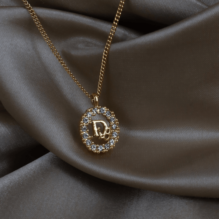 CHRISTIAN DIOR 圓型閃石項鏈 | 經典款式 - Vintasy項鏈
