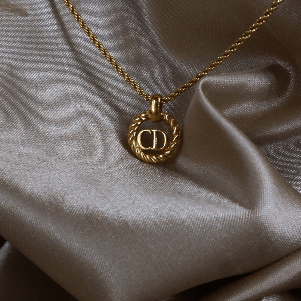 CHRISTIAN DIOR 麻花吊墜項鏈｜經典之作 - Vintasy項鏈