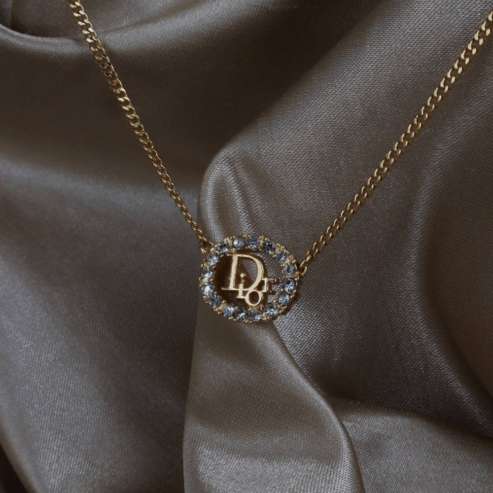 CHRISTIAN DIOR 圓型閃石項鏈| 經典款式 - Vintasy項鏈