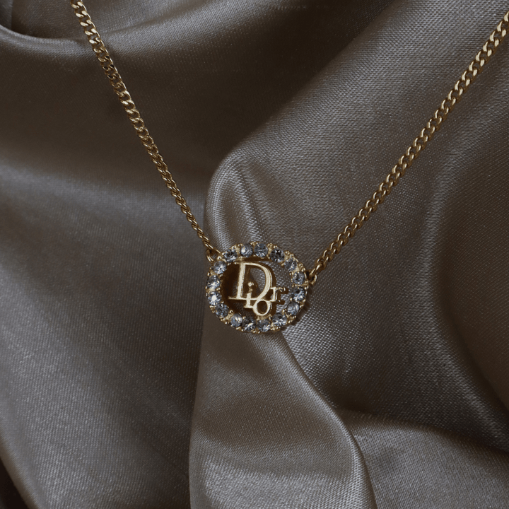CHRISTIAN DIOR 圓型閃石項鏈| 經典款式 - Vintasy項鏈