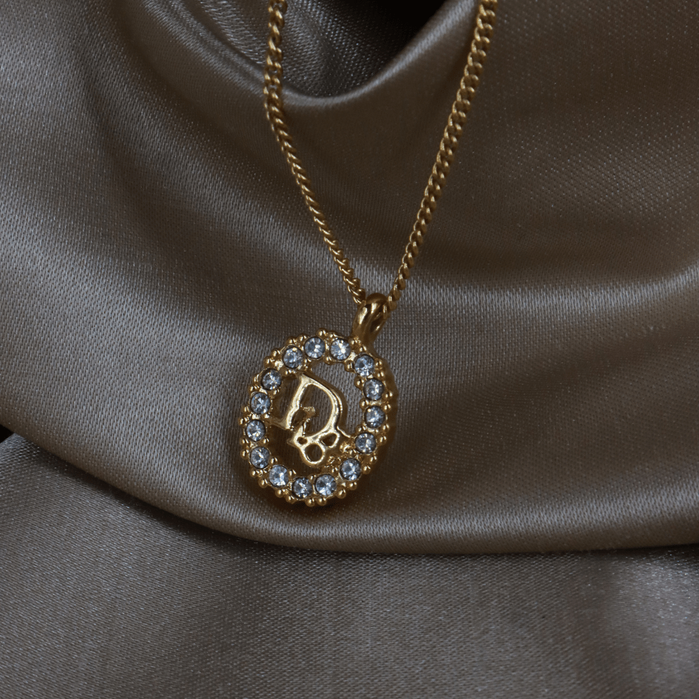 CHRISTIAN DIOR 圓型閃石項鏈 | 經典款式 - Vintasy項鏈