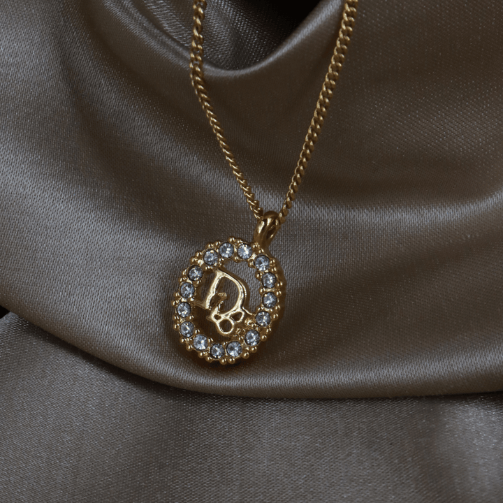 CHRISTIAN DIOR 圓型閃石項鏈 | 經典款式 - Vintasy項鏈