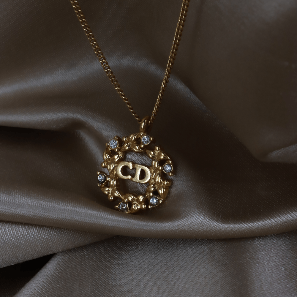 CHRISTIAN DIOR 花圈閃石項鏈｜極罕收藏級 - Vintasy項鏈